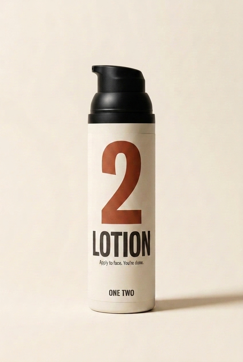 ONE TWO 2 LOTION moisturizer bottle
